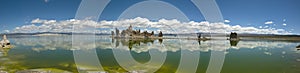 Panoramic view of landscape at Mono Lake, California