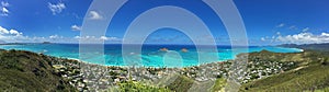 Panoramic View of Lanikai Beach, Oahu, Hawaii