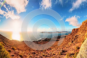 Panoramic view from Lanzarote