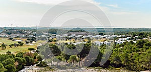 Panoramic view Las Colinas luxury residences and golf course. Spain photo