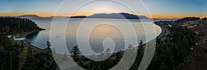 Panoramic View of Legoe Bay, Lummi island, Washington.