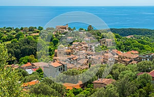 Panoramic view of Lentiscosa, Salerno. Cilento, Campania, Italy. photo