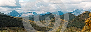 Panoramic view of the Leonesa mountain from the viewpoint of Puerto de Picones, leon