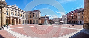 Panoramic view of Leopardi Square in Recanati