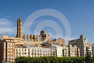 Panoramic view of Lerida (Spain)