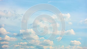 Panoramic view of  light blue sky with clouds