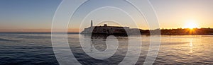 Panoramic view of the Lighthouse in the Old Havana City, Capital of Cuba