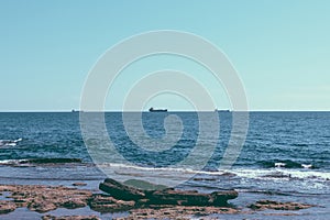 Panoramic view of Ligurian sea from Terrazza Mascagni