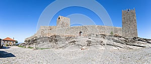 Panoramic view at the Linhares da Beira Castle, on Linhares da Beira village downtown, Viseu, Portugal