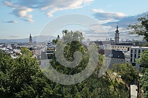 panoramic view of Linz, Austria