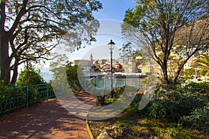 Panoramic View of the locality of Nervi in Genoa photo