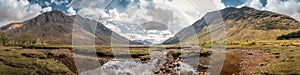 Panoramic view of Loch Etive in the highlands of Scotland
