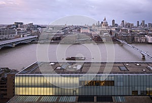 Panoramic view of London towards Saint Paul Cathedral