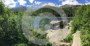 Panoramic view of Longs Peak in Rocky Mountain National Park.