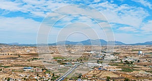 Panoramic view of Lorca, in Spain