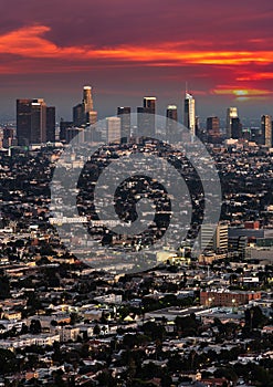 Panoramic view of Los Angeles