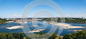 Panoramic view of the lower pool of the Dnieper Hydroelectric Power Plant photo