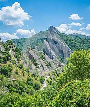 Panoramic view in the Lucanian Dolomites, province of Potenza, Basilicata. photo