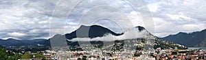 Panoramic view of Lugano Lake, Switzerland.