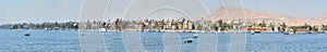 Panoramic view of Luksor from the Nile, Egypt