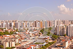 Panoramic view of the Luzia, Grageru and Jardins neighborhoods in the municipality of Aracaju, Sergipe state, Brazil