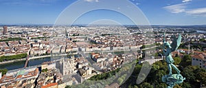 Panoramic view of Lyon photo