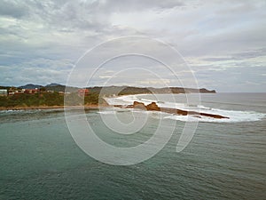 Panoramic view on magnific rock bay