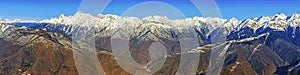 Panoramic view of the Main Caucasian Range. Near Sochi, Russia.