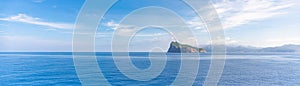 Panoramic view of mallorca coastline on a sunny summer day