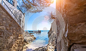 Panoramic view of mallorca coastline on a sunny summer day