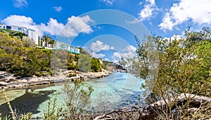 Panoramic view of mallorca coastline on a sunny summer day