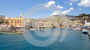 Panoramic view of Marina Corta in Lipari town photo