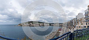 Panoramic view of Marsalforn in Gozo Malta