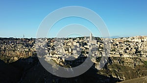 The panoramic view of Matera