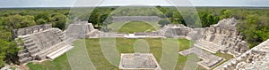 Panoramic view of the Mayan pyramids Edzna. Yucatan. photo