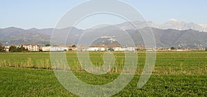 panoramic view of the meadow in luni