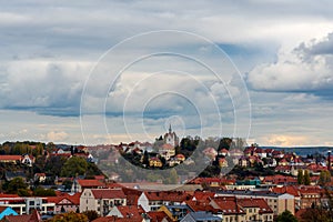 Panoramic view from the Meissen Albrechtsburg over the historic old town