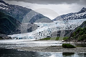 Panoramic view of Mendenhall Glacier Juneau Alaska