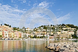 Panoramic view of Menton, France