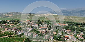 Panoramic view of Metula -  the most northern town in Israel
