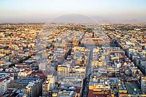 Panoramic view of Mexico city downtown