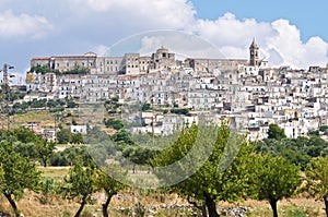 Panoramic view of Minervino Murge. Puglia. Italy.