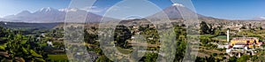 Panoramic view from the Mirador de Yanahuara, Arequipa, Peru