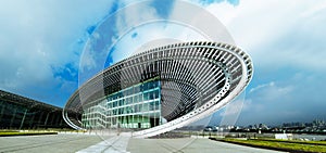 Panoramic view of modern architecture