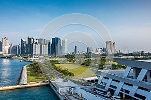 Panoramic view of the modern city of Singapore