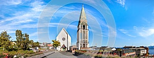 Panoramic view the Molde Domkirke, the Cathedral of Molde, Norway photo