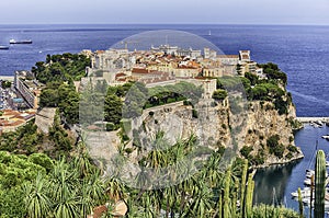 Panoramic view of Monaco City, Principality of Monaco