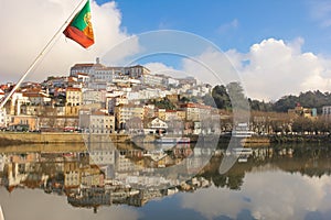 Panoramic view and Mondego river. Coimbra. Portugal