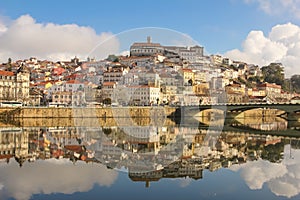 Panoramic view and Mondego river. Coimbra. Portugal photo