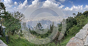 Panoramic view from the Monserrat mountain, Bogota, Colombia, 2022